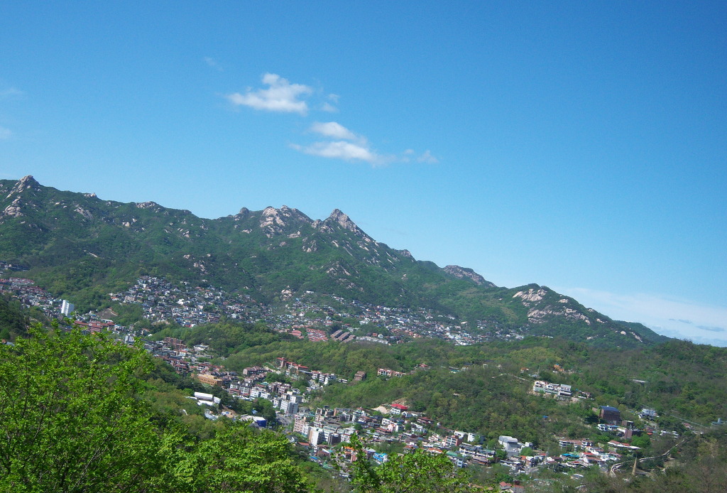 인왕산정상에서 본 이미지