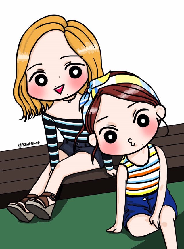 트와이스 미나리 팬아트 by twitter 무릎 | 인스티즈