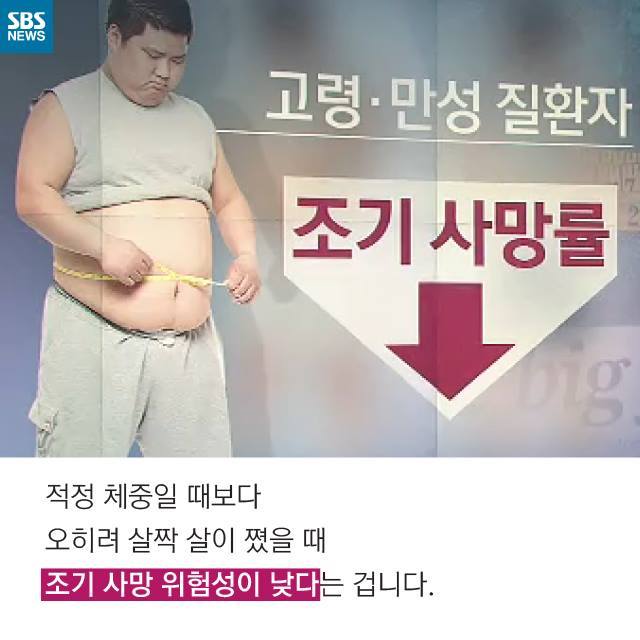비만도 적당해야 장수할 수 있다 | 인스티즈