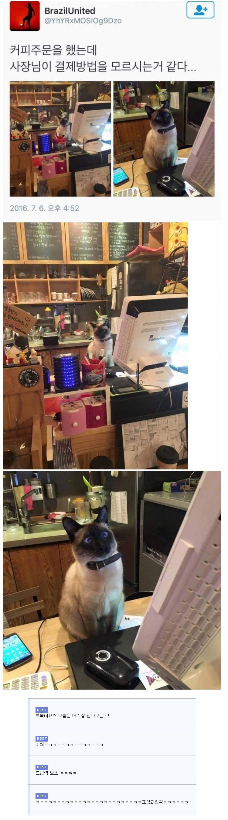 결제 방법을 모르는 카페 사장 .jpg | 인스티즈
