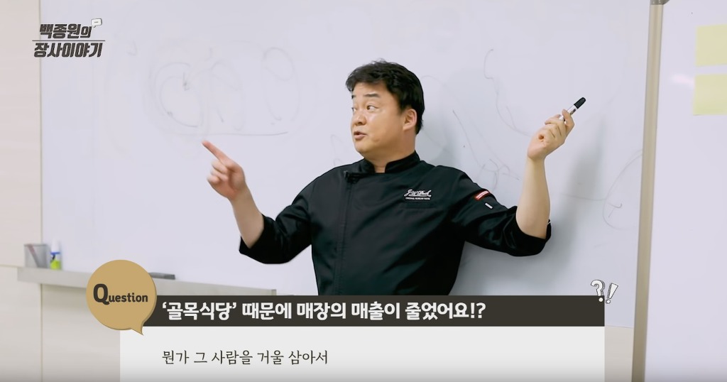 백종원이 골목식당에서 사장님들에게 메뉴 만들어서 알려주는 이유 | 인스티즈