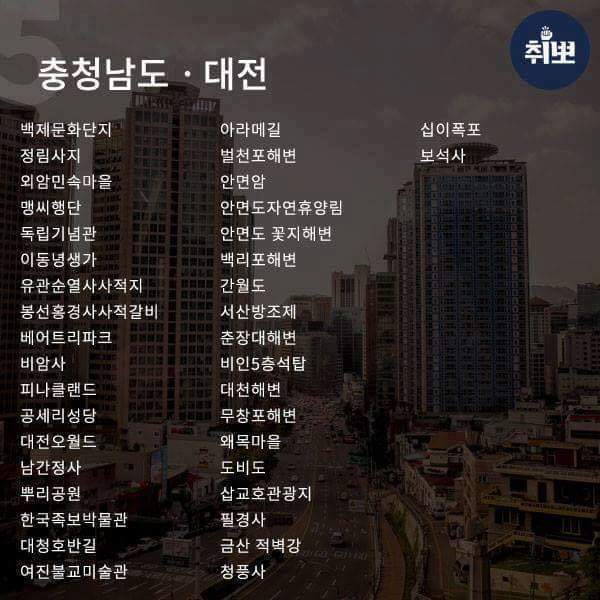 대한민국 대표 여행지 1000 | 인스티즈