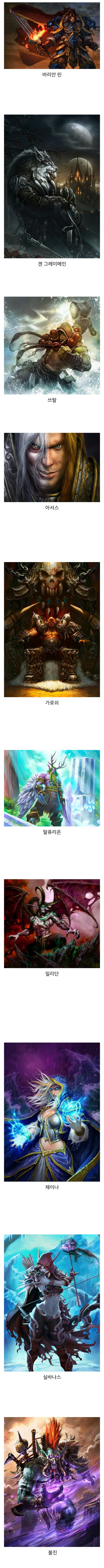 워크래프트의 캐릭터중 누구를 제일 좋아하시나요? | 인스티즈