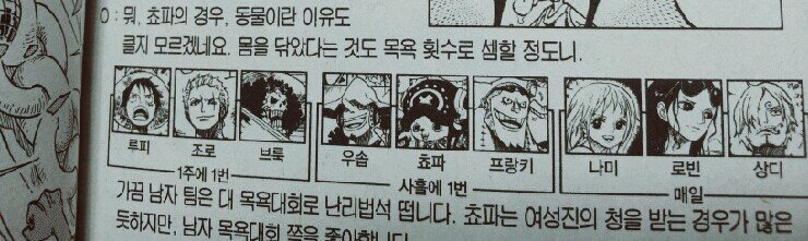 원피스 밀집모자해적단 목욕 횟수 | 인스티즈