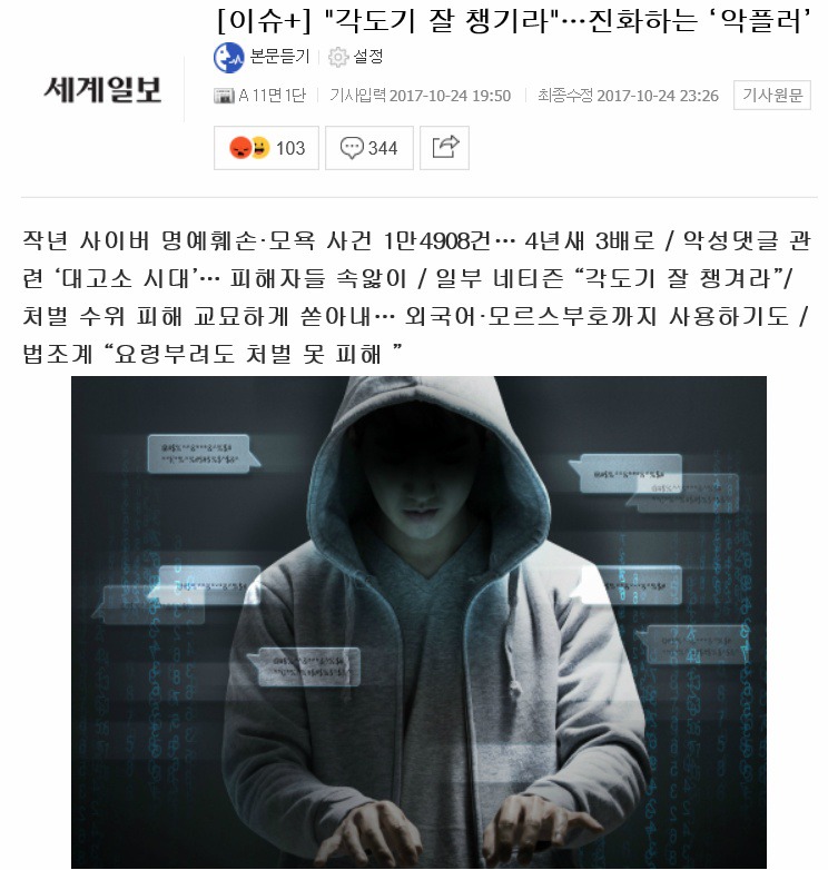 진화하는 악플러들 | 인스티즈