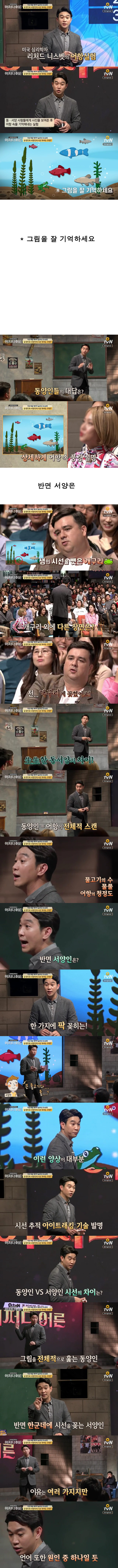 동양인과 서양인의 시선의 차이 | 인스티즈