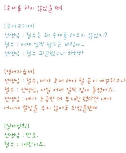 교과서 vs 현실 | 인스티즈